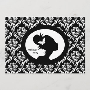 Silhueta de Convite de festas de borboleta