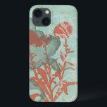 Silhueta de Flores Vermelhas em Fundo Teal<br><div class="desc">Três flores vermelhas contrastam com um fundo especial nesta pintura de Megan Meagher. Uma silhueta de outra flor se inclina da esquerda da impressão. Uma peça simples com muita coisa acontecendo. Isso seria um belo presente para um amigo ou amado que gosta de arte!</div>