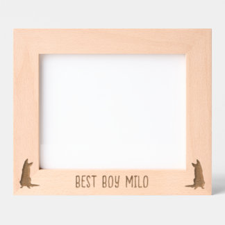 Silhueta de German shepherd personalizada gravada 