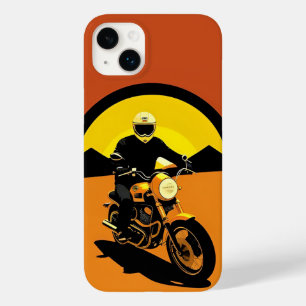 Silhueta de Motociclista Retro