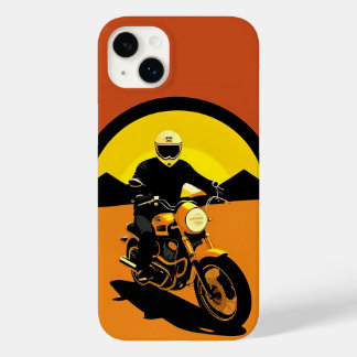 Silhueta de Motociclista Retro