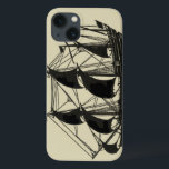 Silhueta de navio com velas ondulantes<br><div class="desc">Uma bela silhueta de um navio de navegação com velas ondulantes. Podem até ver alguns números no convés, monitorando o progresso do navio ou apenas aproveitando a brisa legal do mar. Quem ama o mar deve comprar esta peça!</div>