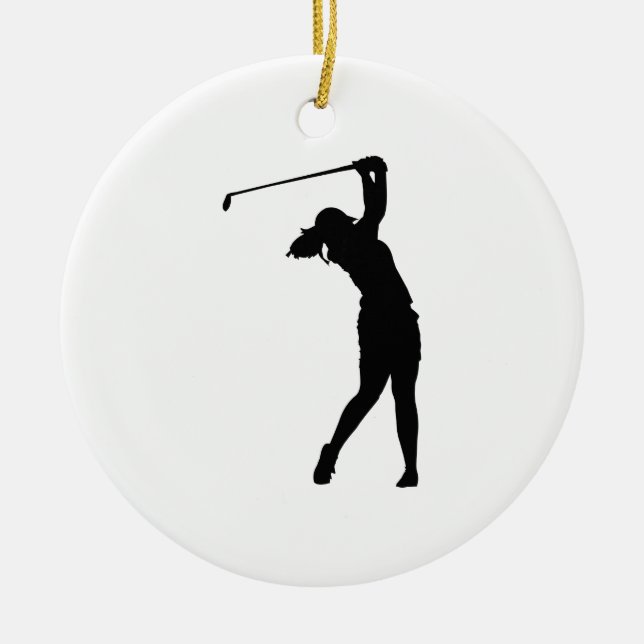 Silhueta de Pessoa de Esportes de Golfe de Enfeite (Frente)