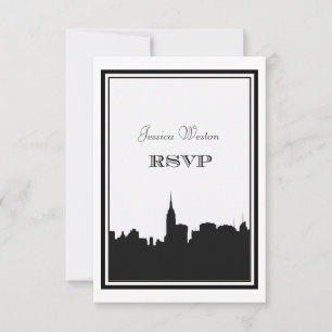 Silhueta do horizonte de NYC #2 DIY RSVP