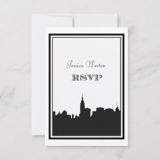 Silhueta do horizonte de NYC #2 DIY RSVP