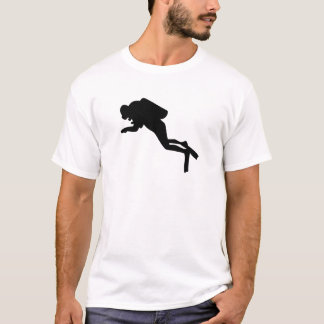 Silhueta do mergulhador - t-shirt