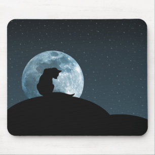 Silhueta Mousepad do gato preto
