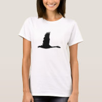 Silhueta selvagem de voo do ganso - t-shirt