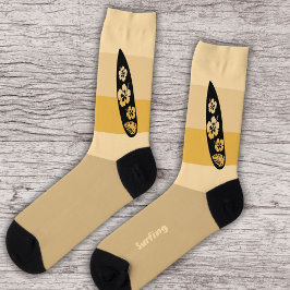 Silhueta surfboard em Ocean Beach Sand