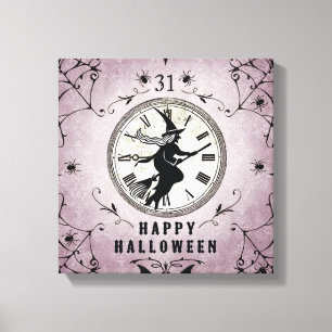 Silhueta Vintage Halloween esticada canvas