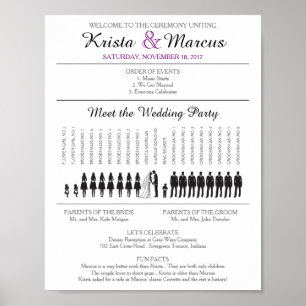 Silhuetas simples que Wedding o poster do programa