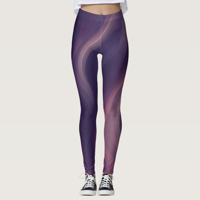 Silken Pulse – Design de Leggings Elegância Abstra (Frente)