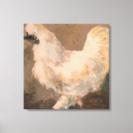 Silkie Chicken Stretch Canvas Painting