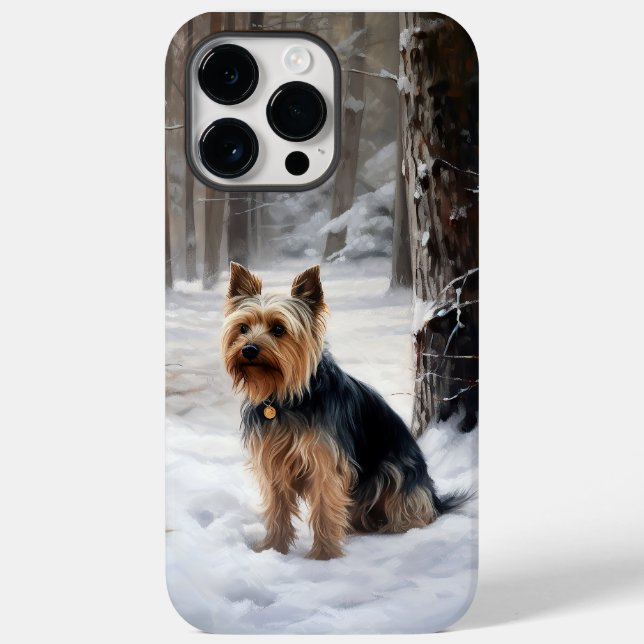 Silky Terrier Deixe Nevar Natal  (Verso)