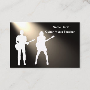 Siluhette de violão para Cartões de visitas de Mat