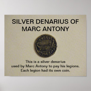 Silver Denarius de Marc Antony Coin Foto Impressão