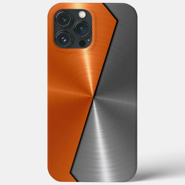 Silver e Orange Steel Metal Inchato (Verso)
