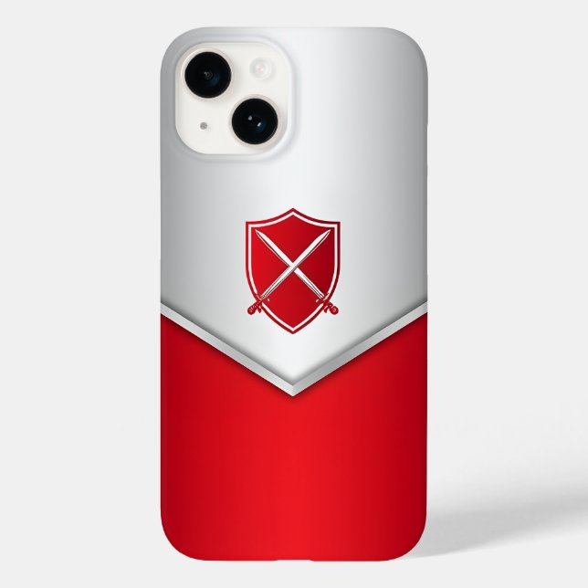 Silver e Red Shield com Espadas Cruzadas (Verso)