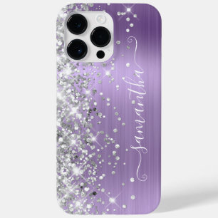 Silver Glitter Light Purple Glam Girly Signature