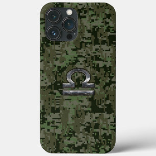 Silver Libra Zodiac Green Camo