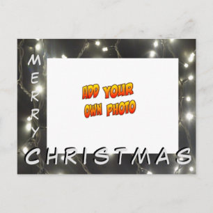 Silver Luz de Natal ADICIONE O SEU Cartão Postal 