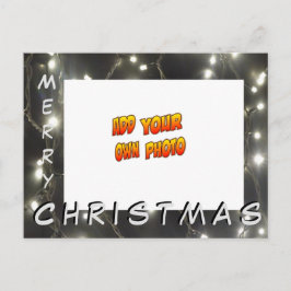 Silver Luz de Natal ADICIONE O SEU Cartão Postal F