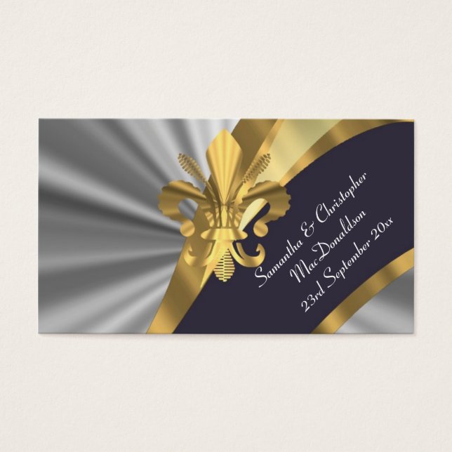Silver, obrigado de casamento dourado. (Frente)