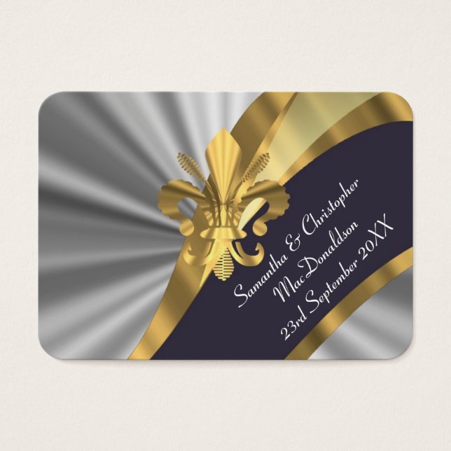 Silver, obrigado de casamento dourado. (Frente)