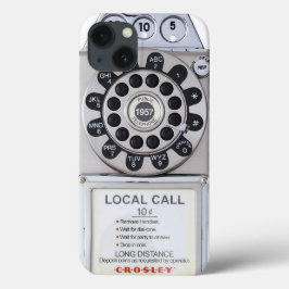 silver retro payphone iphone case