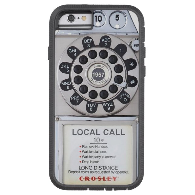 silver retro payphone iphone case (Verso)