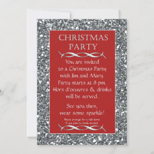 Silver Sparkle parece Convite de festas de Natal V