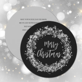 Silver Stars Feliz Cartão de Saudação de Natal