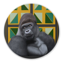 Silverback Gorilla Amarelo e Verde Geométrico