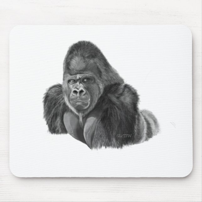 Silverback gorilla mouse pad ゴリラのマウスパッド (Frente)