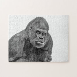 Silverback Gorilla Portrait, Quebra-cabeça de serr