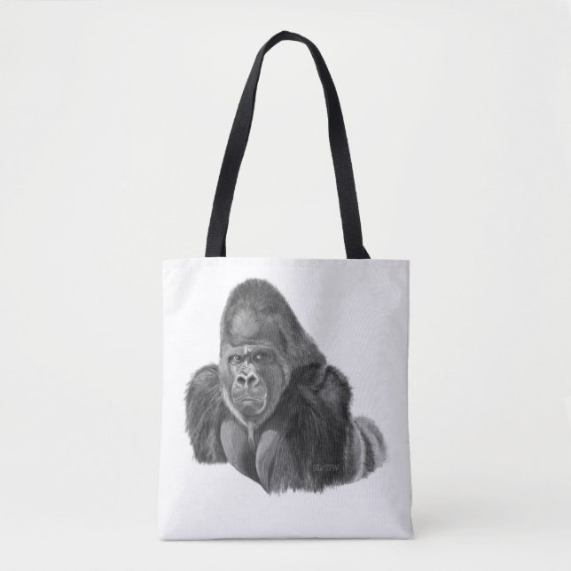 Silverback gorilla tote bag ゴリラのトートバッグ (Frente)