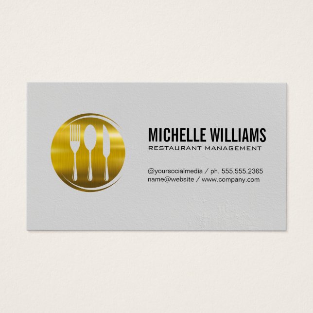 Silverware Metálico Dourado (Frente)