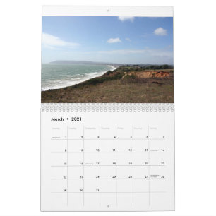 Sim 2021 Calendário médio de duas páginas, bran