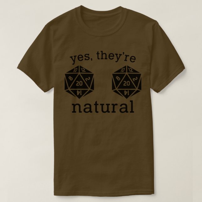 Sim, Camisa de gelo natural 20 D20 (Frente do Design)