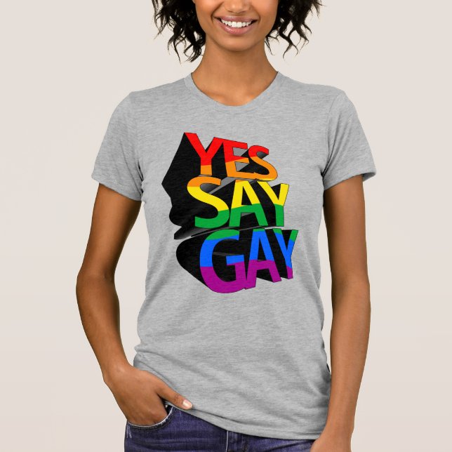 Sim Diga Camiseta Gay (Frente)
