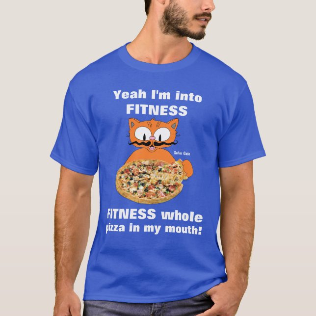 Sim, eu estou em forma Camiseta engraçada de pizza (Frente)