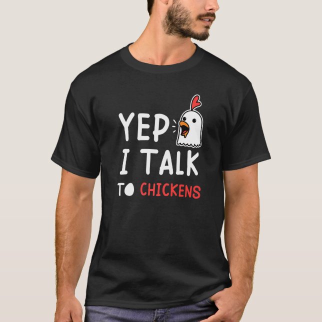 Sim, eu falo com galinhas camiseta país mulheres m (Frente)