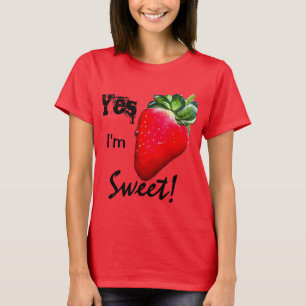 Sim eu sou a camisa das mulheres doces da morango