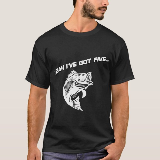 Sim, eu tenho cinco camisetas de pesca de robalo (Frente)
