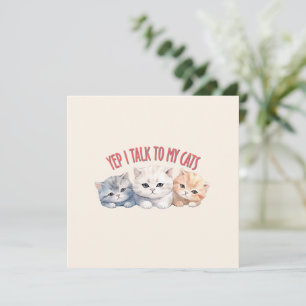 Sim, falo com os meus gatos - Design de Trio Gato 
