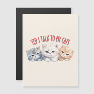 Sim, falo com os meus gatos - Design de Trio Gato 