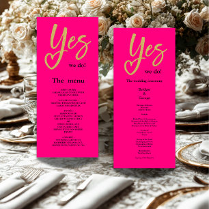 Sim, fazemos o menu Dourado Casamento Rosa Quente