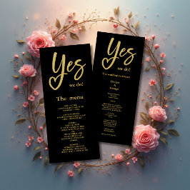 Sim, fazemos um elegante menu Dourado Casamento Ne