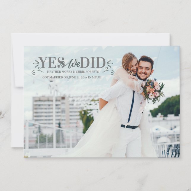 Sim, Fizemos Anúncio de Casamento Fotográfico (Frente)