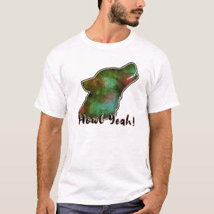 Sim! Galáxia espacial Wolf Silhouette T-Shirt